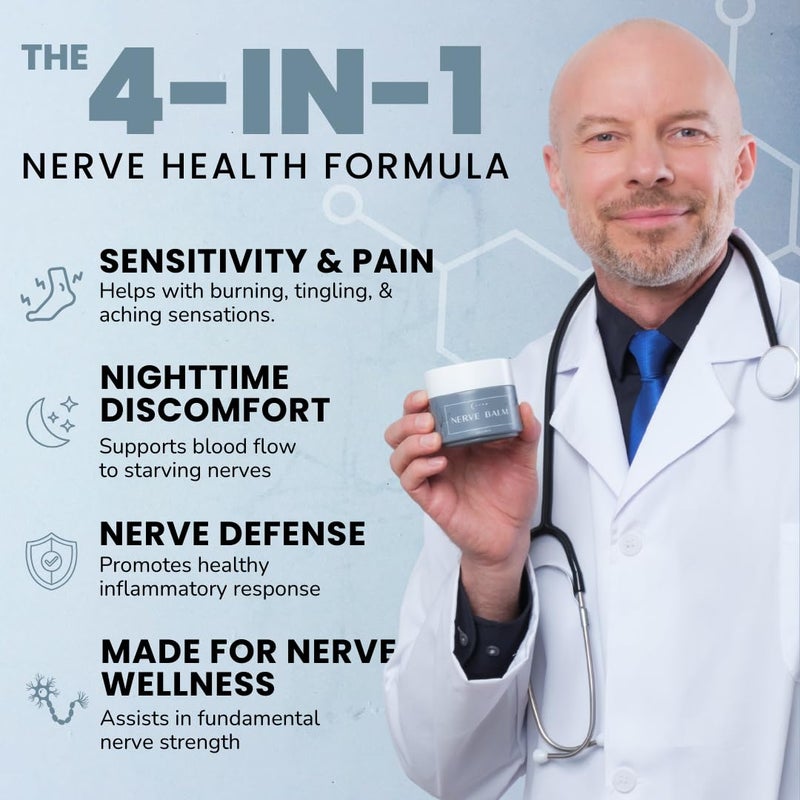 Lune. Nerve Balm – Neuropathy Cream for Burning, Tingling & Numbness in Feet & Hands | Natural Nerve Pain Relief Cream with Arnica, Vitamin B6 & Magnesium | 3.4 oz - Image 3